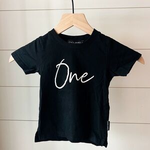 Black 'One' Kids T-Shirt
